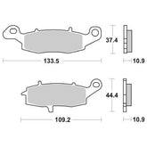 Pastiglie Freno Anteriori/Posteriori  SBS 886 LS per KAWASAKI Mean Streak 1500 2002-2003, set per 1 disco